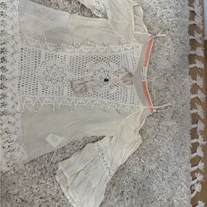 Chic Cream Lace Blouse for Women